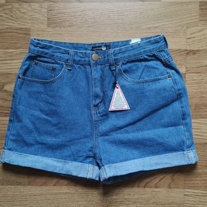 BOOHOO Mom Jeans High-Waisted Shorts